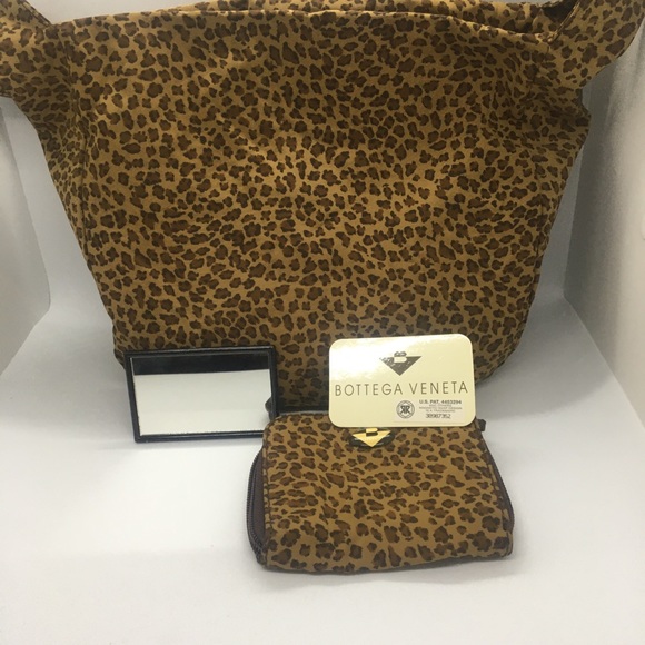 Bottega Veneta Handbags - Three piece Bottega Veneta Leopard print, clean